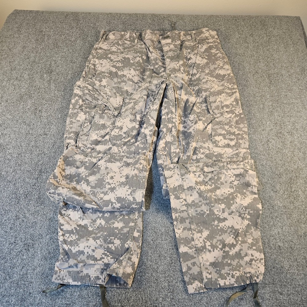 American Apparel US Army ACU Digital Camo Cargo Pants Large Long Flame Resistant